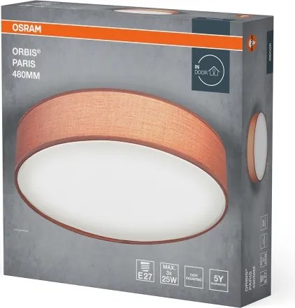 Osram - Plafonieră ORBIS PARIS 3xE27/15W/230V, diametru 48 cm, maro