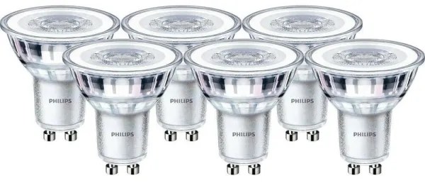 SET 6x bec LED Philips GU10/4,6W/230V 2700K