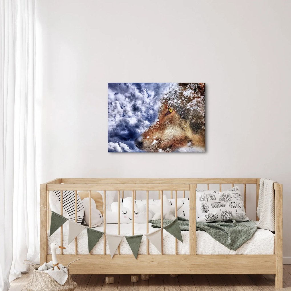Tablou cu lup (70x50 cm)