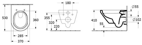 Villeroy & Boch 5684CL01 - Vas WC suspendat ARCHITECTURA, din ceramică, cu capac SoftClose, alb