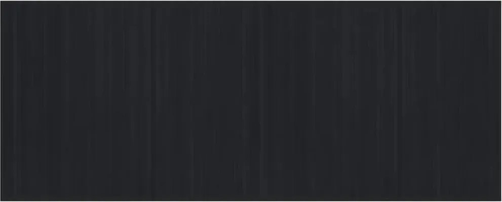 vidaXL Covor dreptunghiular, negru, 80x200 cm, bambus