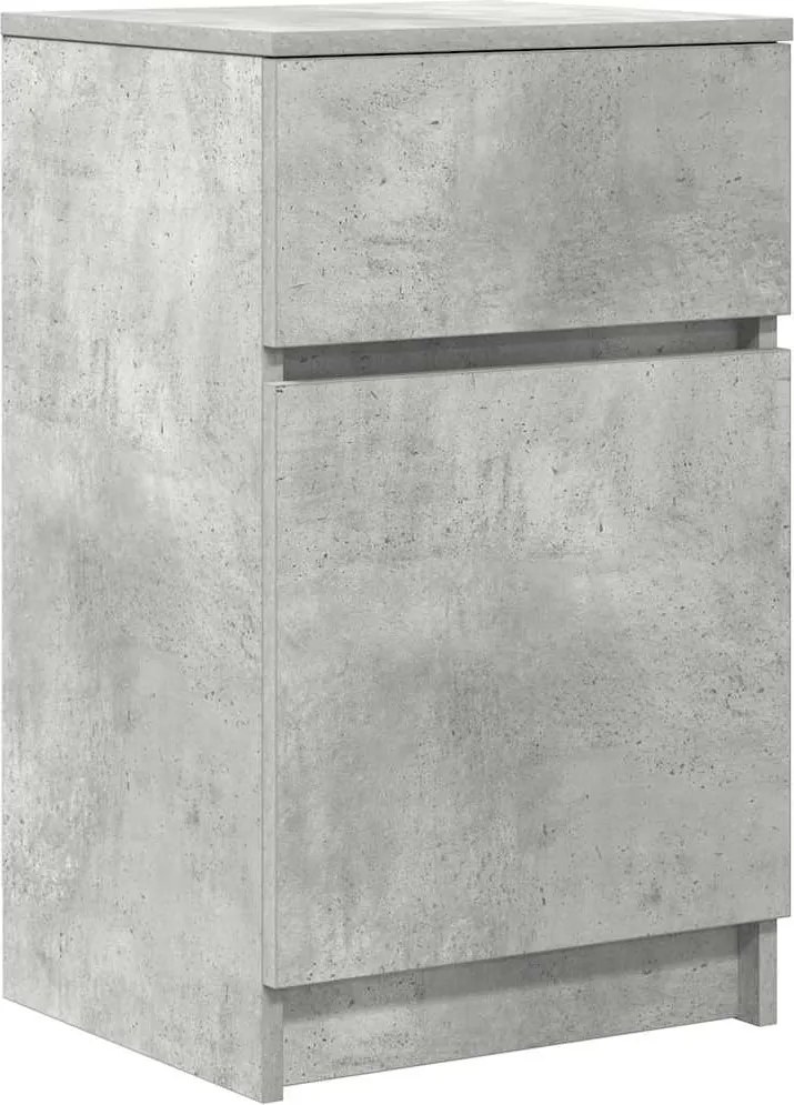 vidaXL Noptieră, gri beton, 39x35x65 cm, lemn prelucrat