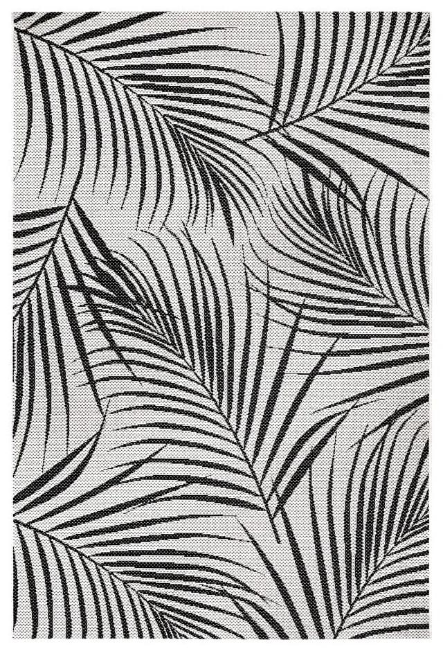 Covor exterior Ragami Flora, 160x230 cm, negru - gri