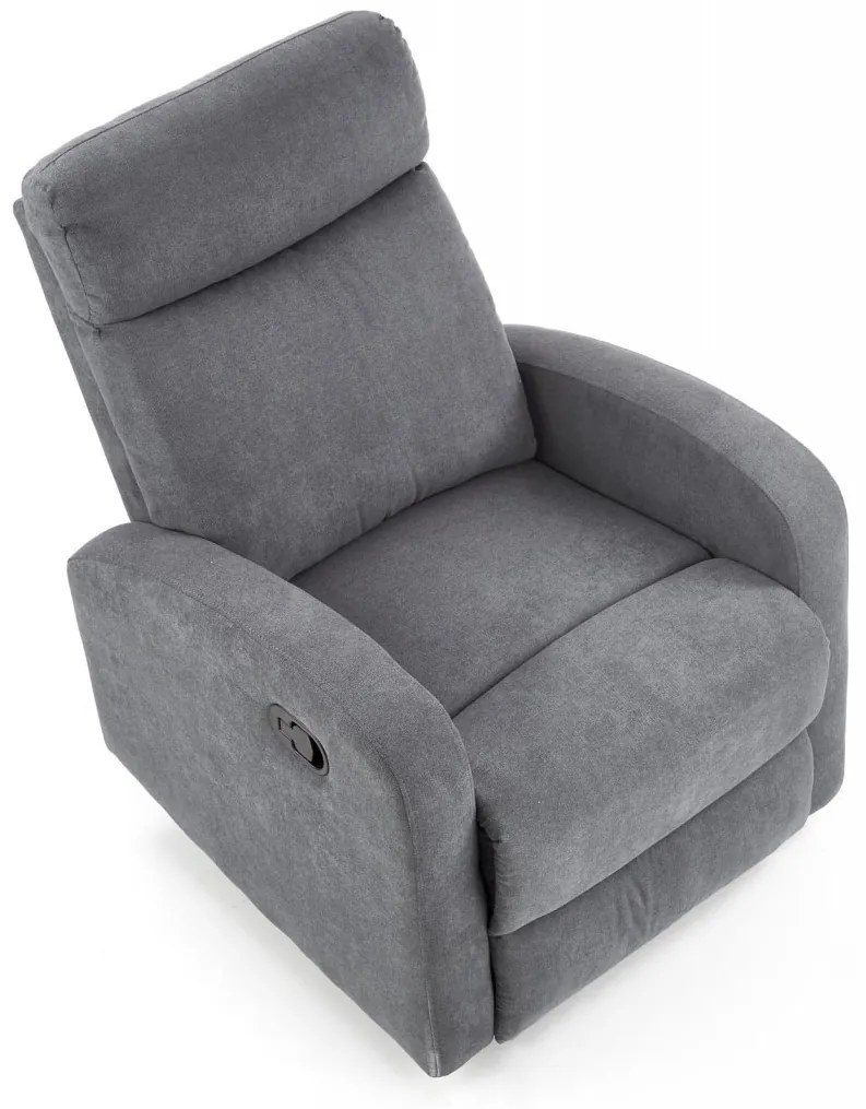 Fotoliu recliner Oslo 1S stofa gri inchis H100 cm