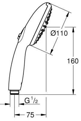 GROHE VITALIO START 2794610E - duș de mână 110 mm, crom lucios
