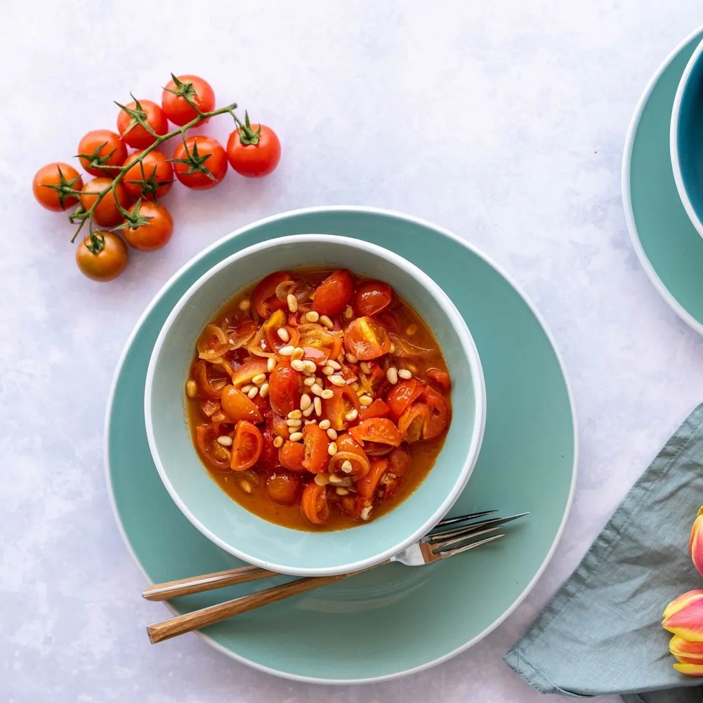 Mäser Set de veselă 24 piese ELISSA – turcoaz lucios