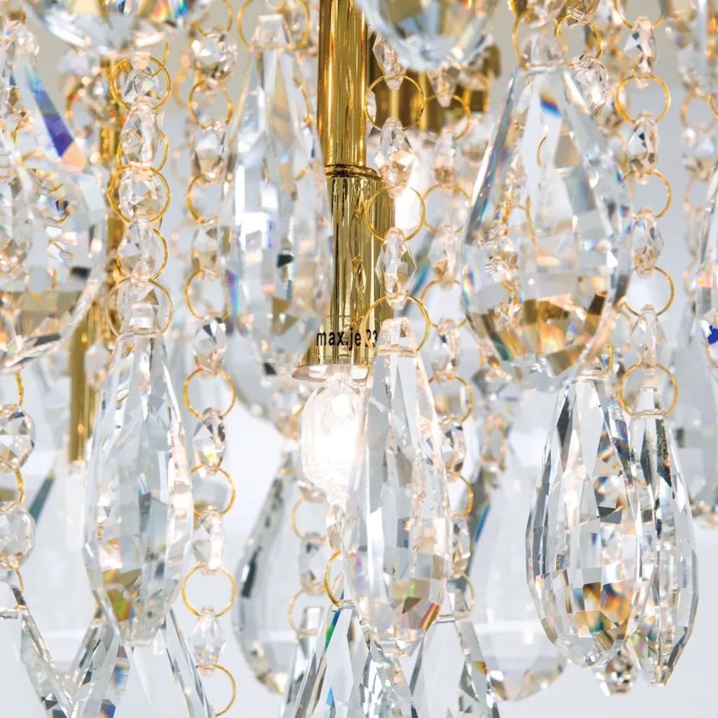 Plafoniera cristal K9 design elegant CELESTE D-45 aurie