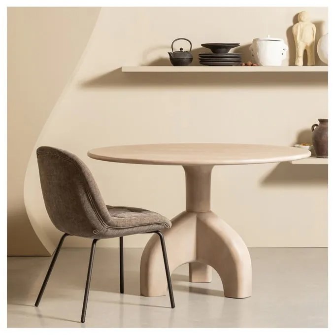 Scaune de dining gri 2 buc. din catifea Crate – WOOOD