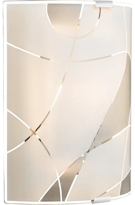 Aplica de perete design elegant din sticla satin cu linii decorative Paranja 40403W2 GL