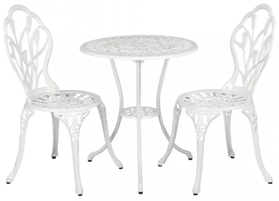SEGA201 - Set Masa si scaune gradina, terasa, balcon, bistro - Alb