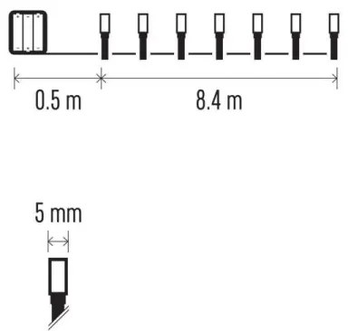 Instalație LED de Crăciun de exterior 120xLED/8,9m IP44 alb cald