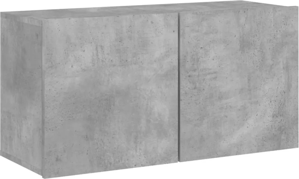 vidaXL Comodă TV de perete, gri beton, 80x30x41 cm