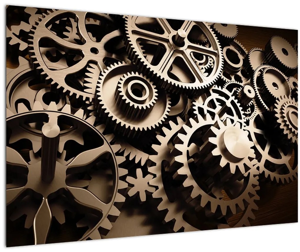 Tablou - Piese de ceas (90x60 cm)