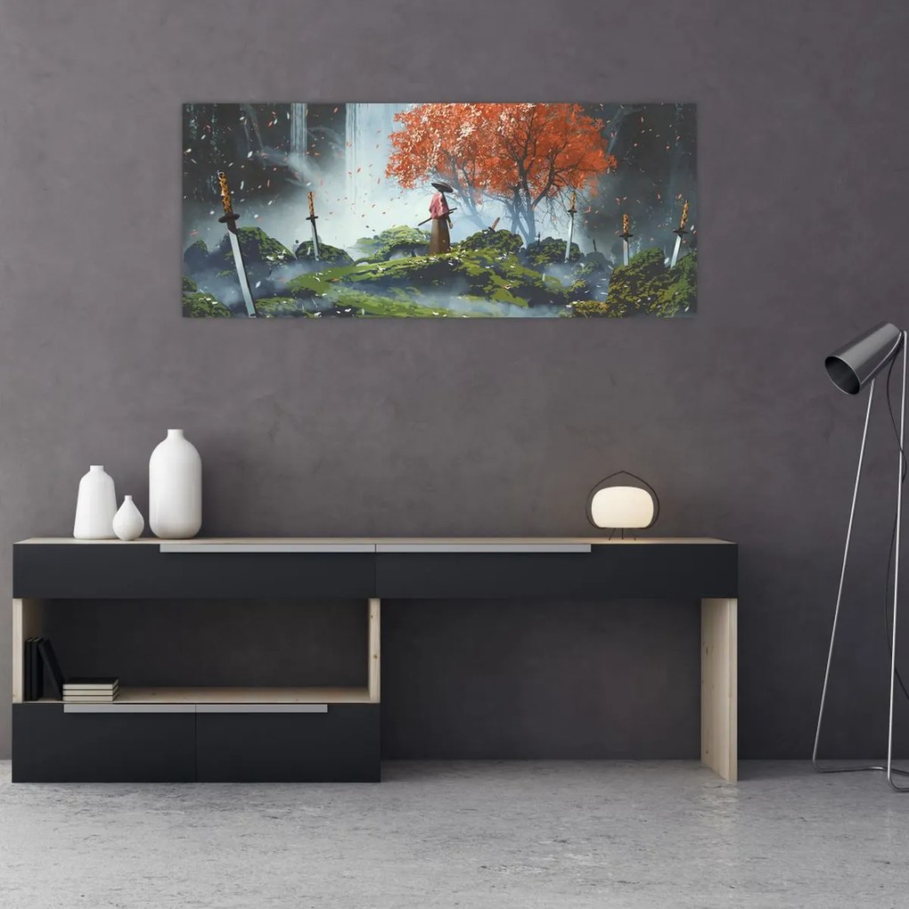 Tablou - Ilustrație a Grădinii de săbii (120x50 cm)