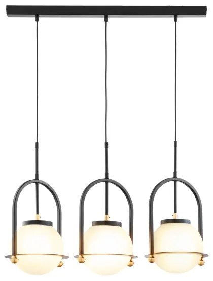 Jupiter 1916 - Pendul cu cablu ROSSO 3xE27/15W/230V negru