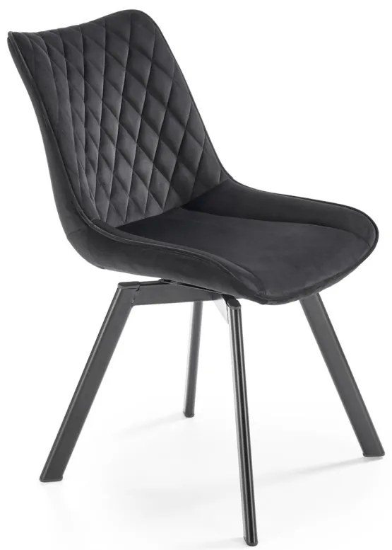 Scaun K520 velvet negru