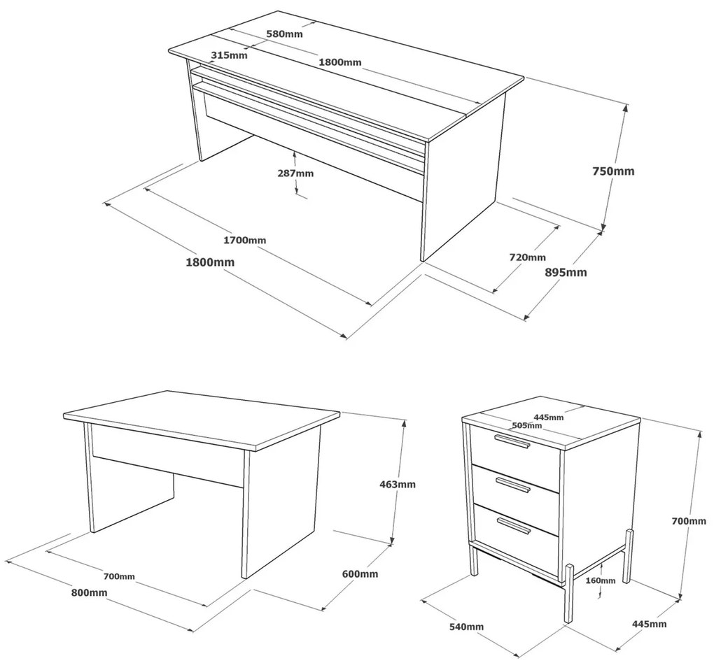 Set mobilier de birou VS7 - CGA