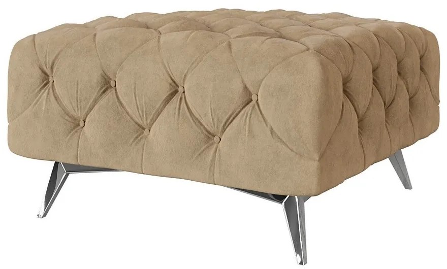 Taburet maro deschis cu tapițerie din catifea Chelsea – Ropez