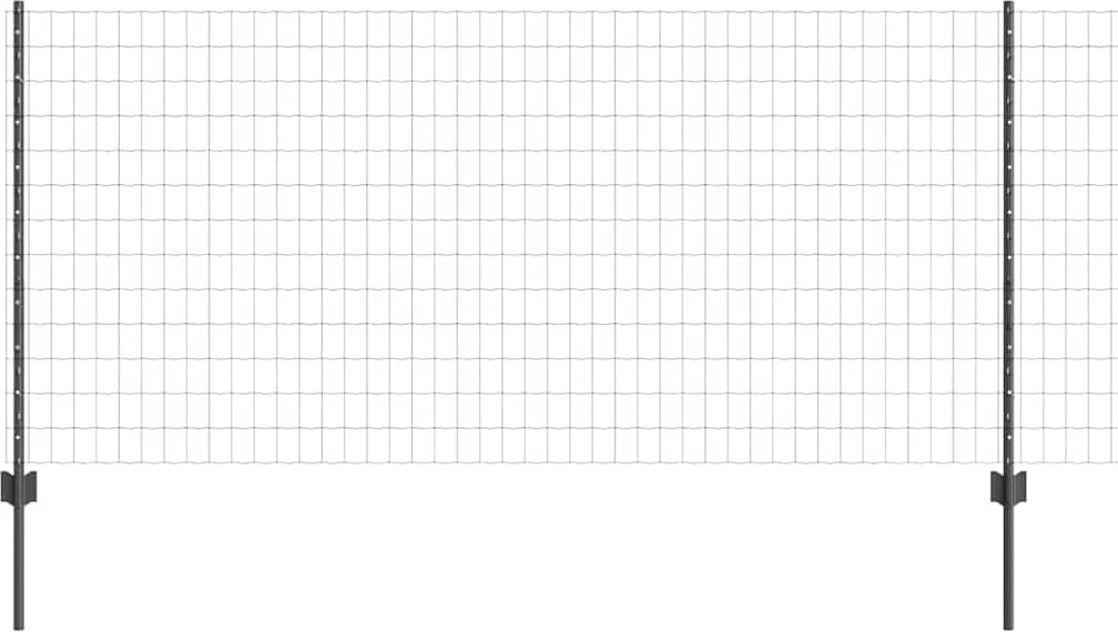 vidaXL Gard cu Stâlp Gri 1 x 25 m Oțel și PVC