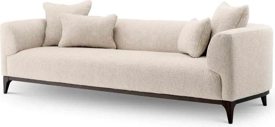 Canapea confortabila design LUX Brannan, Boucle chalk white