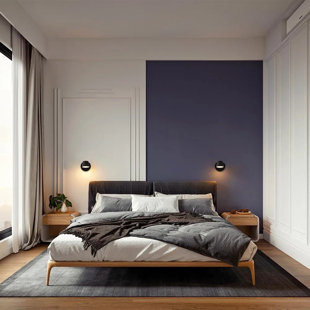 Aplica LED de perete design modern Pixel negru
