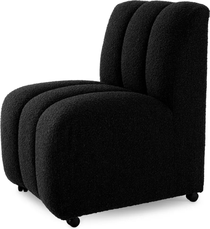 Scaun design LUX Kelly, Boucle negru