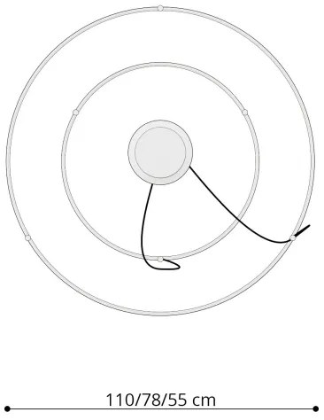 Thoro TH.268 - Lustr LED pe cablu RIO LED/80W/230V CRI95 4000K auriu