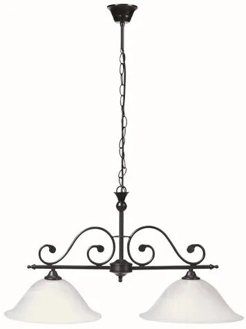 Rabalux Dorothea lampă suspendată 2x60 W alb-negru 7777