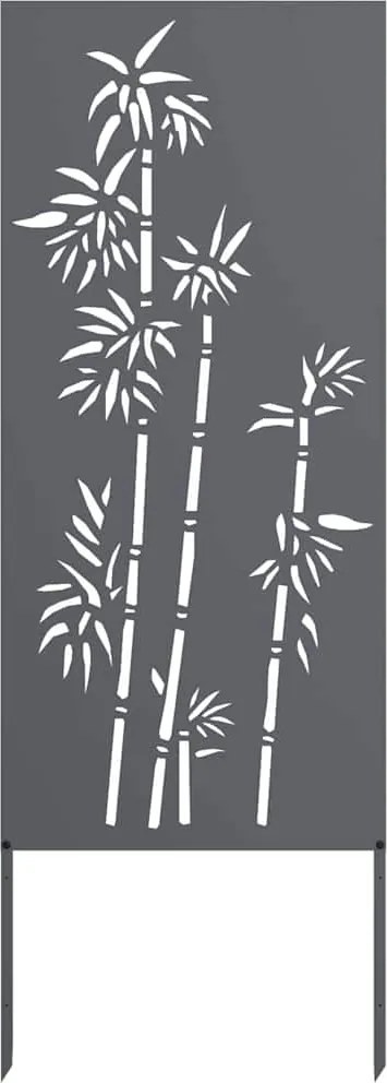 vidaXL Ecran de intimitate pentru grădină Floral Antracit 50 x 140 cm