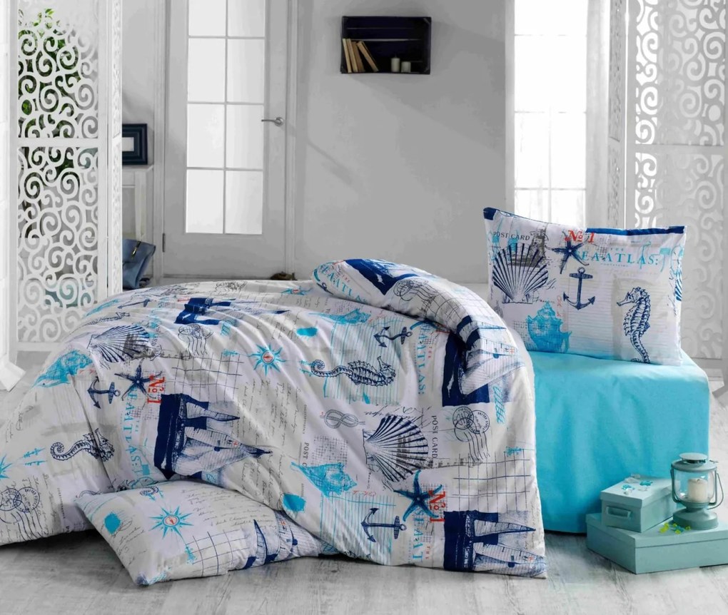 Lenjerie de pat Sea stars /160x200 cm dimensiune standard