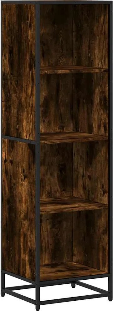 vidaXL Bibliotecă, stejar fumuriu, 40x35x139 cm, lemn prelucrat