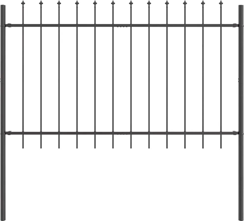 vidaXL Gard de Grădină Gri 1,7 x 1 m Oțel acoperit cu pulbere