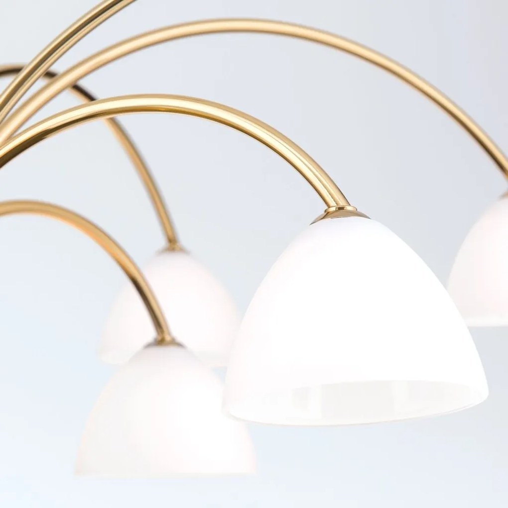 Candelabru 15 brate elegant design modern OPALDESIGN, auriu mat