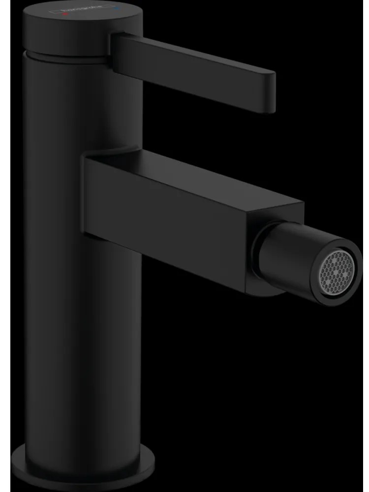 Baterie bideu cu evacuare Push-Open, negru mat Negru mat