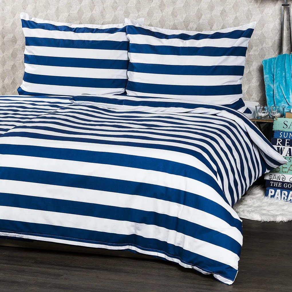 Lenjerie de pat din bumbac 4Home Navy, 140 x 200cm, 70 x 90 cm, 140 x 200 cm, 70 x 90 cm
