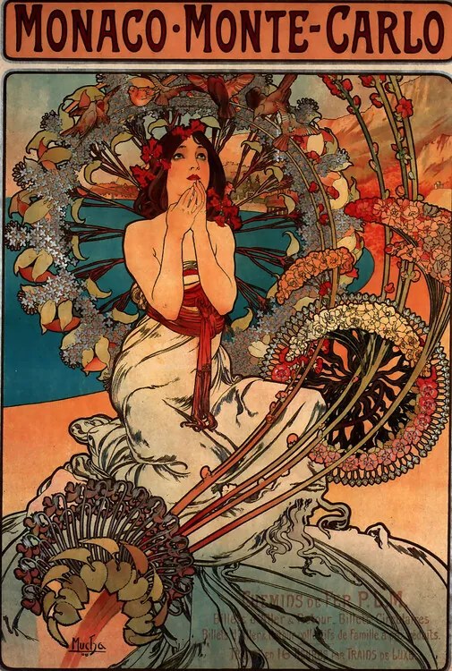 Reproducere Monaco Monte Carlo, Alphonse Mucha