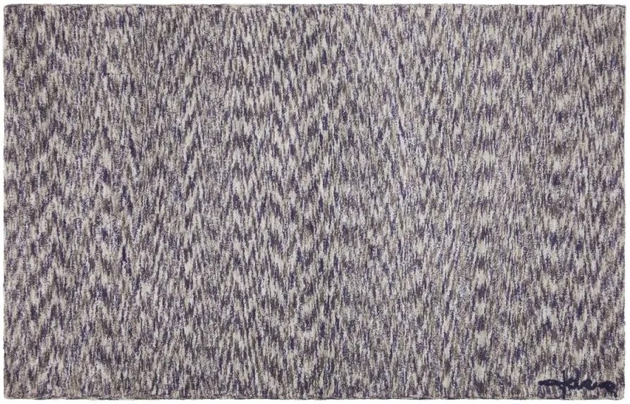 Covor dreptunghiular bej/albastru din bumbac 140x200 cm Arian Linen Navy Lorena Canals