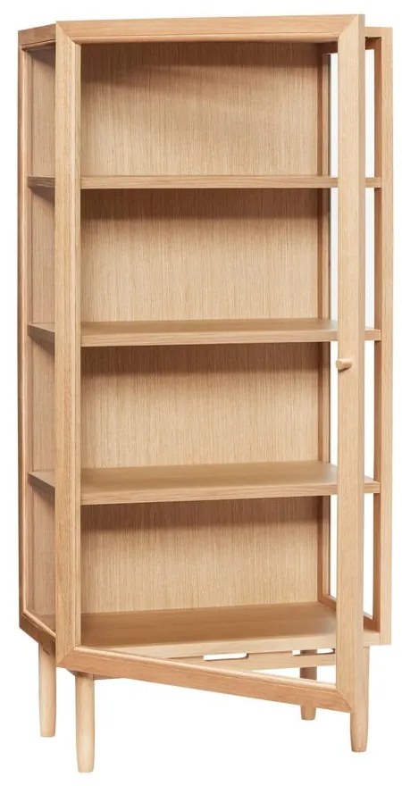 Vitrină lemn din lemn de stejar 60x130 cm Kaiser – Hübsch