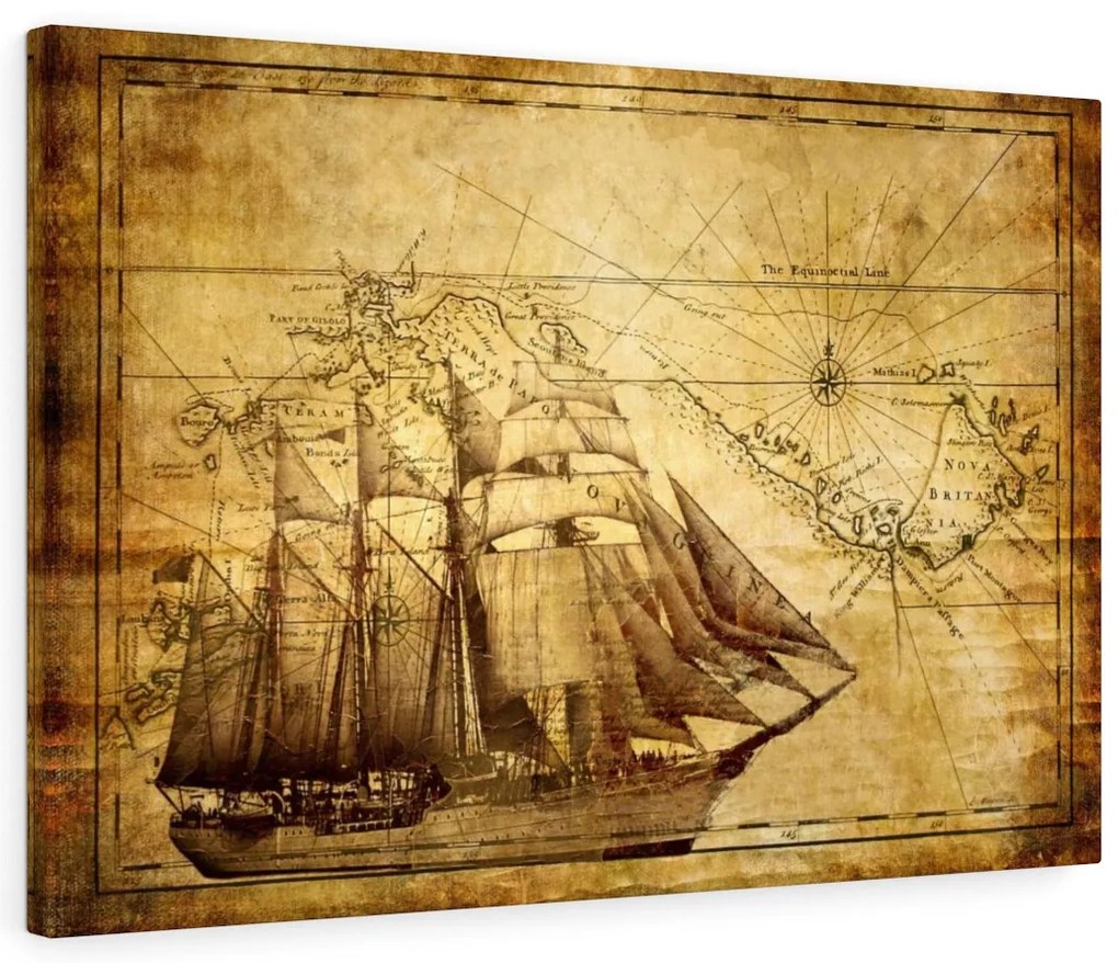Tablou canvas Old Ship 120x80 cm