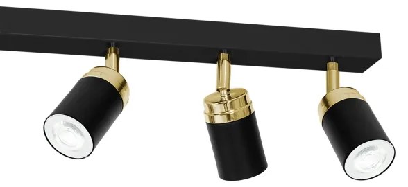 Spot RENO 6xGU10/60W/230V negru/auriu