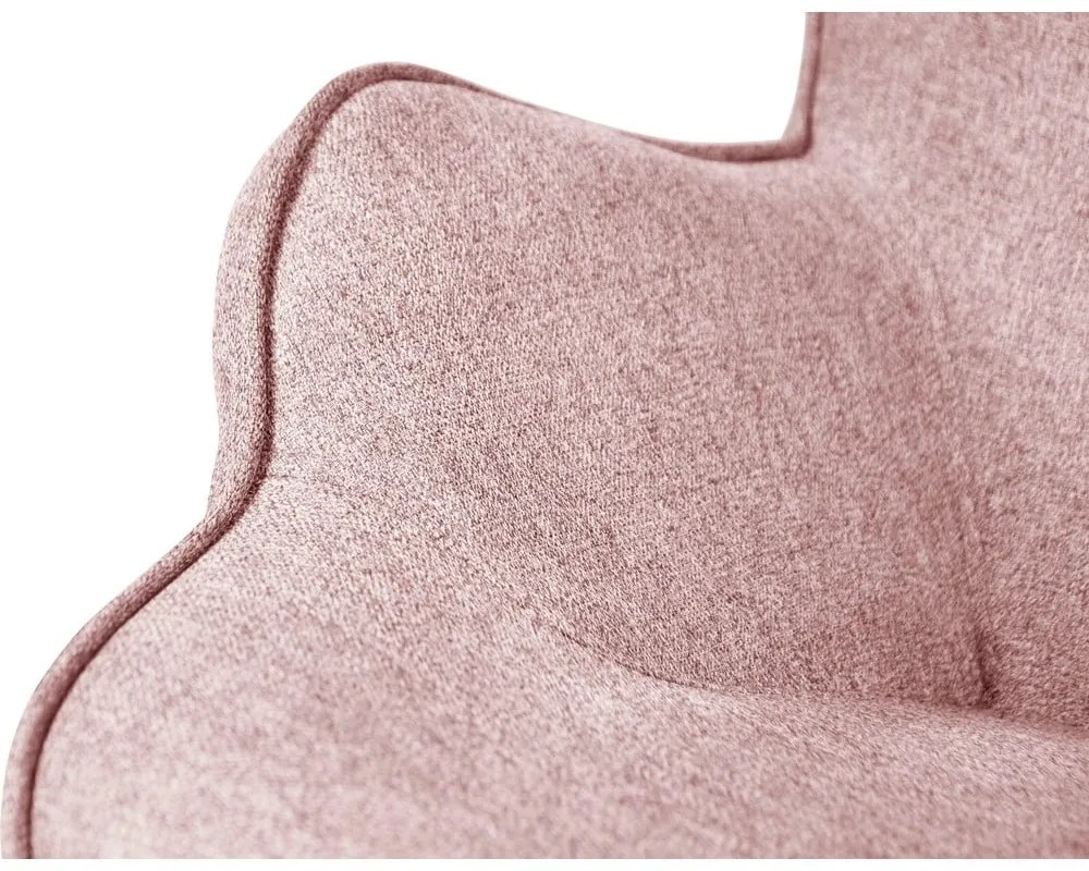 Fotoliu cu taburet roz deschis Niko – Ropez
