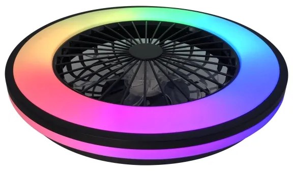 Plafonieră LED RGBW dimabilă cu ventilator Kanlux 38034 PLAVE 48W/230V 3000/4000/6500K + telecomandă