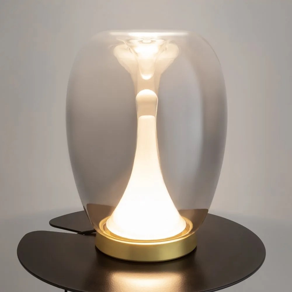 Veioza LED / Lampa de masa design decorativ Splash auriu/gri