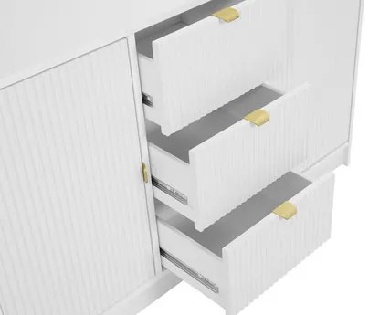 Comodă Rozoma 2D3SZ (Alb velvet + auriu) . 1103671