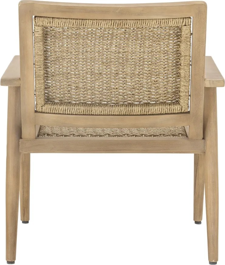 Fotoliu de grădină din lemn de acacia FSC® și polirattan, L66×H75,5×W67 cm, „Sorrento"