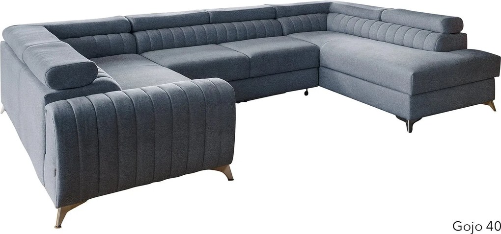 Colțar lemn masiv Formă U Extensibil Fabian 340x202cm Personalizabil - Vero 10, Dreapta