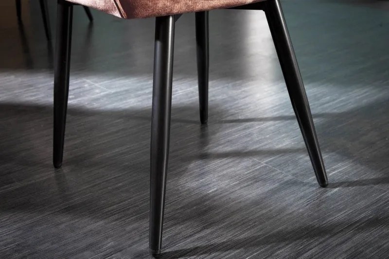 Set 2 scaune moderne Milano catifea maro