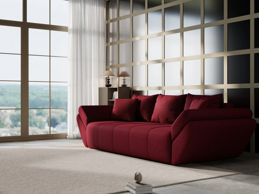 Canapea extensibilă dumonde cu ladă de depozitare si sezut confortabil din spuma high-density, Berlin Enjoy Winery 250x100 cm