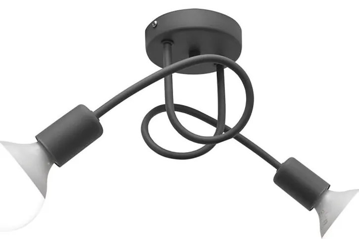 Lustr pentru copii OXFORD 2xE27/15W/230V, gri, montaj plafonieră