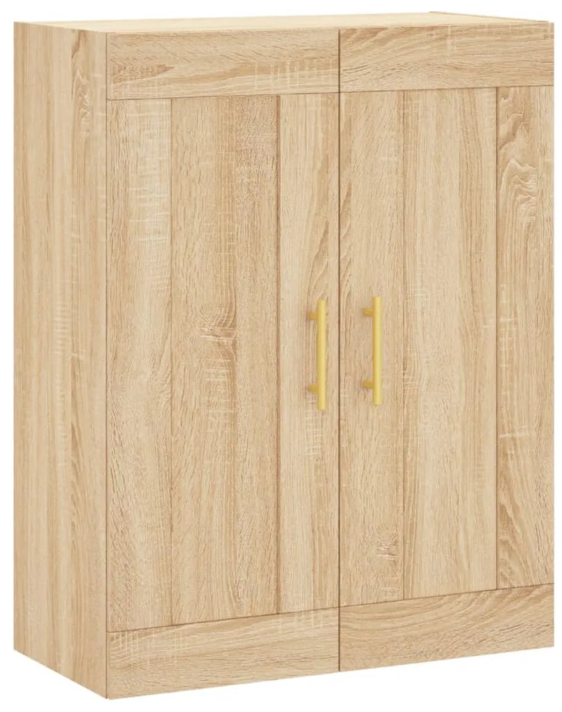 830367 vidaXL Dulap TV pe perete stejar sonoma, 69,5x34x90 cm, lemn prelucrat